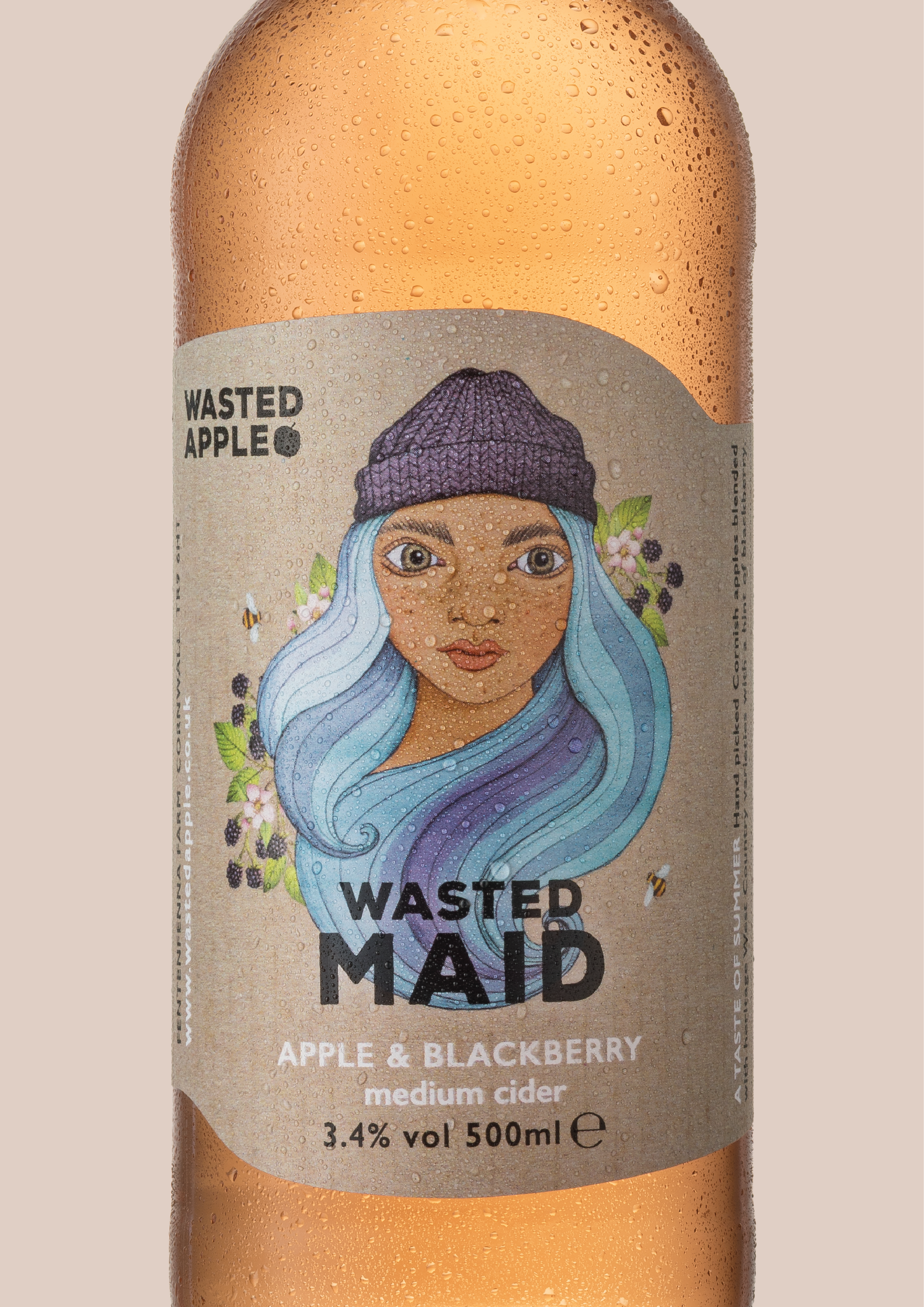 WASTED MAID - Apple & Blackberry Medium Cider - 12 x 500ml