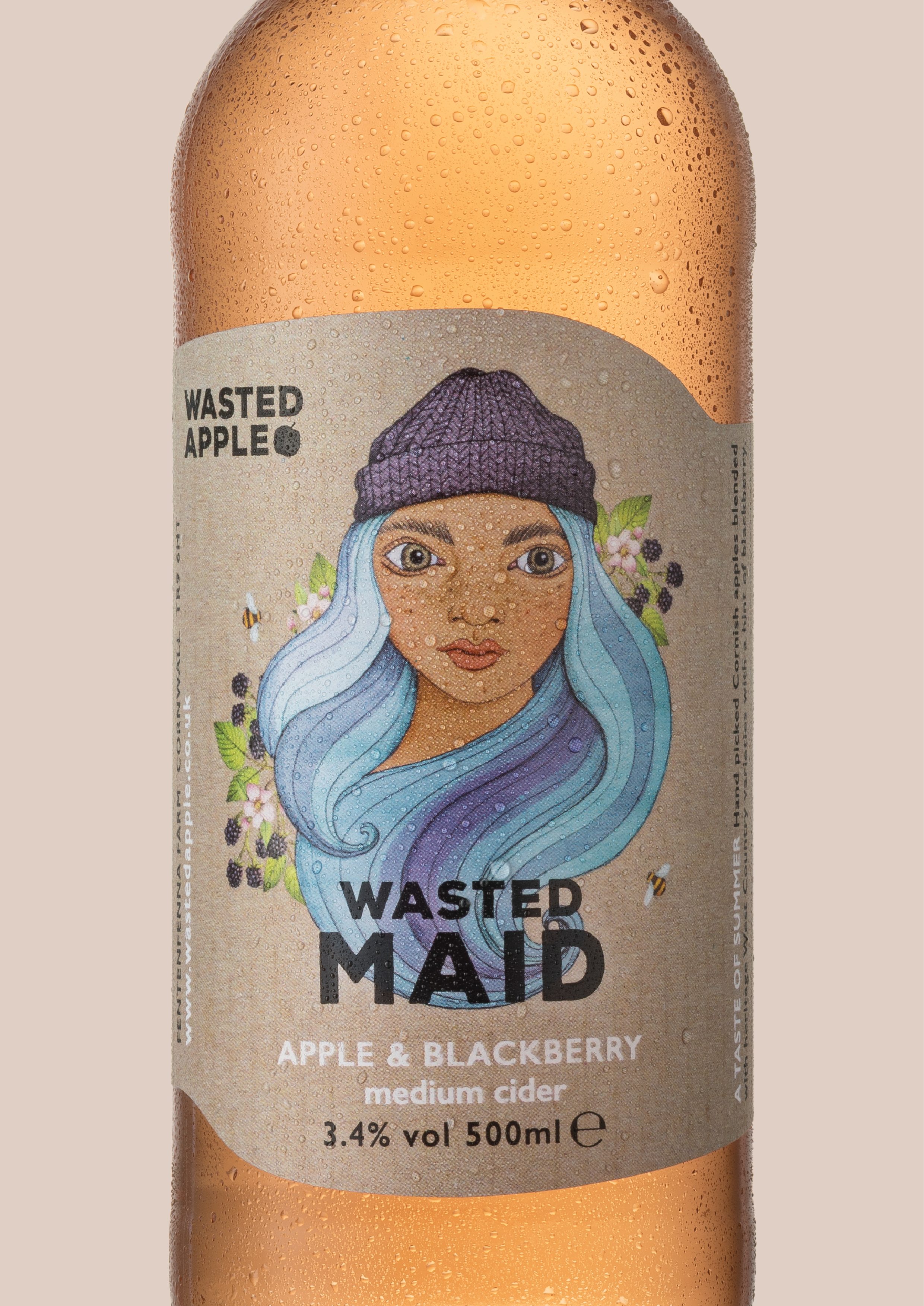 WASTED MAID - Apple & Blackberry Medium Cider - 12 x 500ml